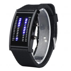 M&acirc;le Femelle &Eacute;lectronique Led Montre Bracelet En Plastique Date Fonction Montre-Bracelet - Neuf