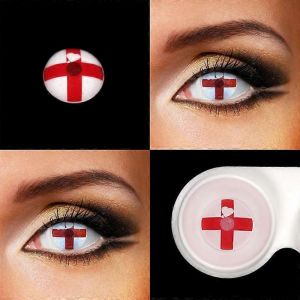 2pcs / Paire Lentille Rose Halloween Lentilles Anime Accessoires Lentilles De Contact Couleur Lentilles Cosplay Anime Lentille De Contact Annuelle - Neuf