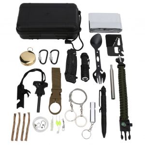 Kit De Survie Sauvage 30 En 1, Kit De Survie D'urgence En Plein Air Pour Les Situations D'urgence, Le Camping Et La Randonnee - Neuf