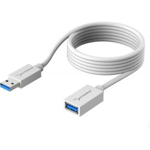 KAL-Rallonge Usb 3.2, Câble D'Extension Usb Mâle A Vers Femelle A (1.8M) Super Vitesse 5Gbps Pour Ps5, Ps4, Pc Gamer, Clé Usb, Clavier, Scanner, Hub Usb, Disque Dur Externe, Et Plus (Cb-306W) - Neuf