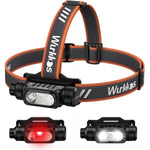 Hd16 Lampe Frontale Led Rechargeable Puissante, 2500lux Super Lumineux Frontale Rouge, 4 Modes D'&eacute;clairage Ip66 &Eacute;tanche, 333h D'autonomie Pour Camping/Urgence/Running/Randonn&eacute;e - Neuf