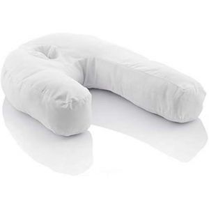 Ulteronixshop-Oreiller Ergonomique U Pour Position Lat&eacute;rale, Soutien Sommeil R&eacute;parateur, Confort Respirant Doux, Id&eacute;al Grossesse, Blanc, 39x57x14 Cm, Polyester - Neuf
