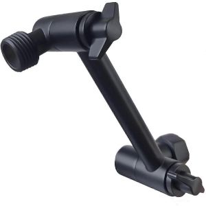 Rallonge de bras de douche r&eacute;glable en laiton noir mat pour immeubles de grande hauteur et douche &agrave; effet pluie. - Neuf