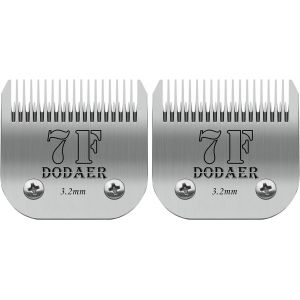 Lame de changement de fente de chien,Compatible avec les s&eacute;ries 45-50/Heiniger/Andis/Oster A5/10KM Series tondeuse pour chien,taille 7F 1/8"" (3,2 mm) Longueur de coupe,2 unit&eacute; - Neuf