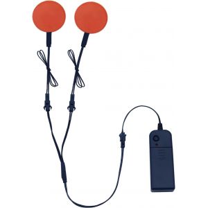 Subzonal-2 Pi&egrave;ces 50mm Yeux Led Lumineux, Panneau El Rond Lumi&egrave;re &Eacute;lectroluminescent El Feuille Panneau Lumi&egrave;re Feuille D&eacute;coupable Pour Cosplay F&ecirc;te Masque Yeux Casque D&eacute;coration (Rouge) - Neuf