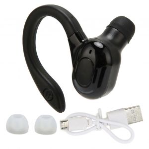 Casque Bluetooth stéréo IPX4 étanche USB charge oreillette unique oreille sans fil pour courir Conduire Noir - Neuf