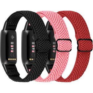 Bande Élastique En Nylon Compatible Avec Fitbit Luxe/Fitbit Luxe Special Edition, Sangle De Rechange Extensible En Nylon Respirant Pour Fitbit Luxe Pour Homme Femme - Neuf
