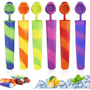 Kal-Moule Glace, 6 Pièces Moule A Glace En Silicone, Moule À Popsicle,Moules À Glace Réutilisables Silicone Alimentaire, Sans Bpa, Pour Popsicles, Crèmes Glacées, Sorbets Nourriture - Neuf