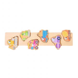 Puzzle 3d De Formes Assorties, Jouet De Dessin Animé Aux Couleurs Vives, Pour Enfants De 2, 3 Et 4 Ans, Jouet De Motricité Fine-Voiture - Neuf