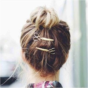 Kal-Pince À Cheveux En Forme De Ciseaux, Pince À Cheveux En Métal Tendance, Accessoire Décoratif Pour Cheveux Pour Femmes Et Adolescentes, Cadeaux - Neuf
