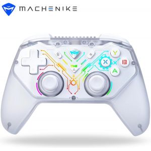 Gjfty-G3s Manette Pc Sans Fil Pour Windows, Switch,Android,Manette Pc Avec Deux Moteurs De Vibrations,Deux Modes De Connexion,Rétroéclairage Led,Plug-And-Play (Blanc) - Neuf