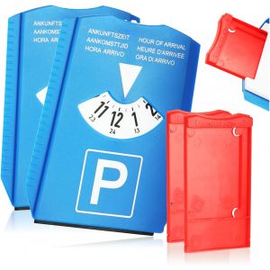 &reg; 2X Disque de stationnement avec grattoir &agrave; Glace, l&egrave;vre en Caoutchouc et Compartiment d'urgence pour Les rapports d'accident (2 pi&egrave;ces - avec Compartiment d'urgence) - Neuf