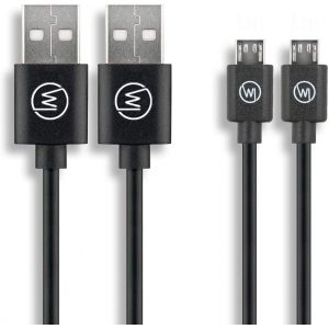 1x Microusb Câble De Chargement Rapide Compatible Avec Samsung, Huawei, Realme, Vivo Et Smartphone (Courant Max. 2,5a | Capacité De Courant Max. 3a | 1m) Noir - Neuf