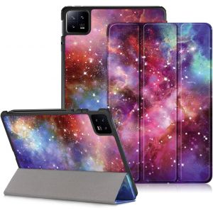 Etui Coque Housse De Protection Pour Xiaomi Mi Pad 6/Mi Pad 6 Pro 11 Pouces Tablette 2023 Tri-Fold Smart Folio Tablet Case With Auto Wake,Galaxy - Neuf
