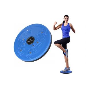 Planche Abdominale Twister Avec Masseur De Pieds Et Disque D'&eacute;quilibre - Bleu - Neuf