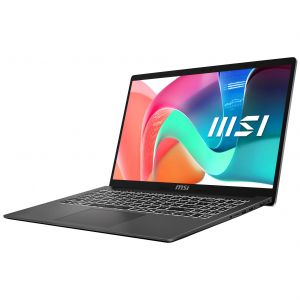 MSI Modern 15 F13MG-464XFR Intel Core i3 i3-1315U Ordinateur portable 15.6" Full HD 8 Go DDR4-SDRAM 512 Go SSD Wi-Fi 6E (802.11ax) FreeDOS Gris - Neuf