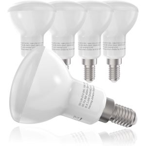 Lot De 5 Ampoules Led R50, Culot E14, 6w Led, &Eacute;quivaut 40w, 450lm, &Eacute;clairage Int&eacute;rieur, Lumi&egrave;re Blanche Chaude 2700k, &Oslash; 50 Mm - Neuf