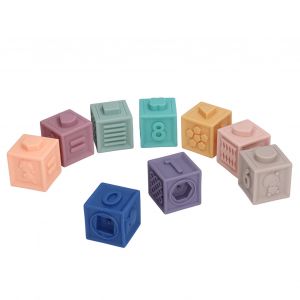 Blocs de construction educatifs en silicone pour bebes et enfants - Neuf