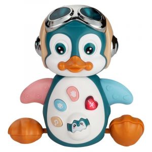 1 An Jouet Musical, l'Analyse des Jouets avec de la Musique et des Lumières, Penguin Jouet pour Bébé de 6 à 12 Mois, Jouet Éducatif, Jouet Préscolaire pour les Garçons et les Filles, au Début de l'Apprentissage - Neuf