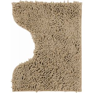 Tapis de Bain en Microfibre,Tapis Salle de Bain,Tapis de WC Formulaire U 40 x 50 cm,Doux,Antidérapant,Kaki - Neuf
