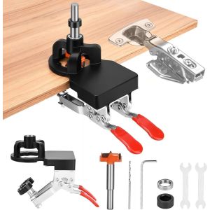 35 mm Gabarit de charni&egrave;re, Per&ccedil;age Charni&egrave;re, Guide De Forage Trou Charni&egrave;re Trouver Un Jig Outil pour Porte Armoires Bricolage Menuiserie Travail du Bois Nouvelle Mise &agrave; Jour - Neuf