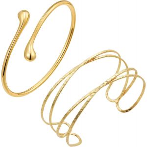 Eryi-Bracelet Femme Bijoux Acier Inoxydable Bracelet Femme Argent Bracelet Jonc Femme Bijoux Bras Bracelets Réglable Bracelet Empilables Fantaisie Bracelets Femme Argent - Neuf