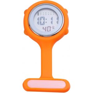 Numérique Infirmière À Surveiller: Caisse De Silicone De L'infirmière De Regarder Le Clip Montre Infirmière Broche Pendaison Infirmière Revers De La Montre Multi-Fonction Numérique Montre De Poche - Neuf