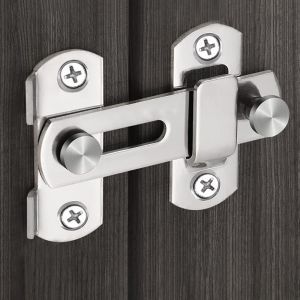 L'extérieur du Loquet de Porte, en Acier Inoxydable Coulissant Porte de Grange Loquet de Sécurité Verrou de la Porte pour la Porte Fenêtre de Vin Armoire de salle de Bains Garage Extérieur Argent - Neuf