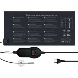 ASFASFq-Tapis Chauffant avec Thermostat 220V 30W pour Semis Plante, Nappe Chauffante Mini Serre avec Contrôleur de Température 0¿ 42¿, IP67 Imperméable - Neuf