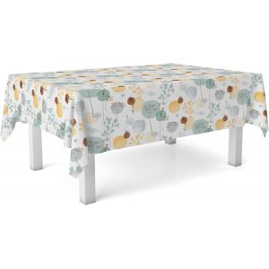 Sjzg-Nappe En Toile Cir&eacute;e Serpis Turquoise 180 X 140 Cm - Neuf