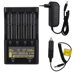 Chargeur de batterie LiitoKala Lii-500S 4 emplacements LCD pour batteries Lipo NiMH 18650/26650/14500/aa aaa (UE) - Neuf