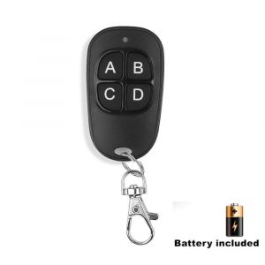 T&eacute;l&eacute;commande sans fil universelle pour porte de garage, duplicateur de code de copie, porte-cl&eacute;s, 433 MHz, 4 pr&eacute;dire, clonage Z successif, 433.92 Black - Neuf