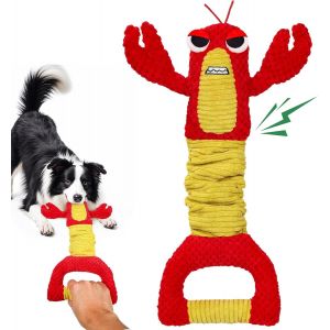 Jouet Chien Indestructible,Peluche Pour Chien,Jouet Interactif Chien,Jouet &Agrave; M&acirc;cher En Avec Bruit Int&eacute;gr&eacute;,Cadeau De No&euml;l,Adapt&eacute; Aux Petits,Moyens Et Grands Chiens,Design En Forme De Homard - Neuf