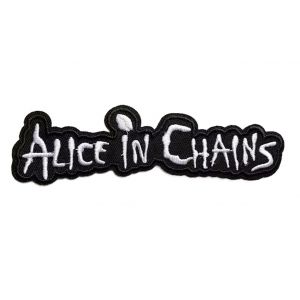 Patch Alice In Chain Noir Blanc 12x4cm Hard Rock Roll Écusson Thermocollant - Neuf