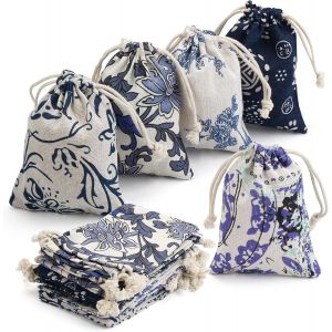 25 Pièces Sacs En Coton Avec Cordon, Pochon Coton 10x13cm Sachet Tissu, Sachet De Jute, Petits Sacs En Tissu, Pochon Tissu, Sacs En Toile De Jute Pour Cadeaux Mariage Noël Bijoux - Neuf
