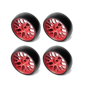 Pneus de pneu de jante en m&eacute;tal Hard Drift de 26,5 mm pour 284131 K969 K979 K989 Mini-z 1/28 Rc Pi&egrave;ces de voiture,rouge - Neuf