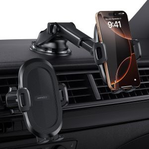 LORANKA-Support de t&eacute;l&eacute;phone portable pour voiture, Ventouse 360&deg; pour pare-brise & tableau de bord, Support universel pour t&eacute;l&eacute;phone portable avec support de ventilation pour voiture, Support pour - Neuf