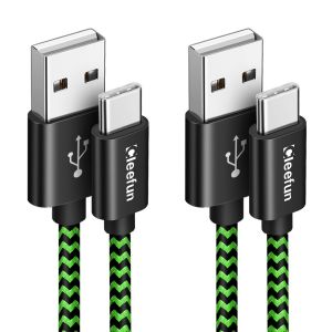 Cable USBC Charge Rapide(Lot de 2,1M+1M),3A Câble USB-C Chargeur pour Samsung Galaxy S20 S21 S22 S23 S10 S9 Plus Ultra S10e,A13 A14 A23 A33 A51 A52 A53 A54 A70 A50 A40 - Neuf