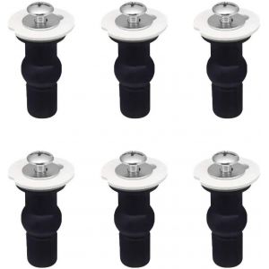 6 Pièces Abattant WC Fixations Charnières, Vis d'Expansion pour Lunette de Toilette, Fixation Abattant WC Vis pour Lunette Toilette Ensemble, Pièces de Rechange pour Couvercle de Toilette - Neuf