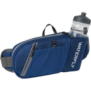 SJZG-Sac Banane Homme Femme: Ceinture De Course Avec Porte Bouteille Unisexe Bumbag Avec 5 Poches Petite Sacoche Banane De Sport Pour Randonn&eacute;e Cyclisme Balade Ville Vacances Bleu Fonc&eacute; - Neuf