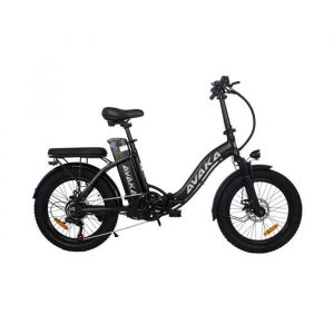Vélo Électrique Pliant Avaka Bz20plus, Moteur 500 W, Batterie 48 V 18,2 Ah, Pneus 20 X 3 Rayons, 7 Vitesses, 32 Km/H, Noir - Neuf