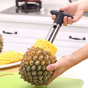 Ananas Coupe De Pelage, De Base Et De Tranchage De Fruits, En Acier Inoxydable, Sans Effort Outil De Cuisine - Neuf