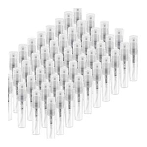 50 Pcs Atomiseur De Parfum,Bouteille En Plastique Transparent Bouteille De Parfum Portable - 3ml - Neuf