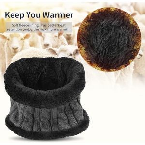 Les Enfants Chapeau D'hiver &Eacute;charpe Gants Gris Chaud Thermique Tricot&eacute; Beanie Casquette Snood Cache-Cou &Eacute;cran Tactile Anti-D&eacute;rapant Mitaine Sports De Plein Air Doublure En Molleton - Neuf