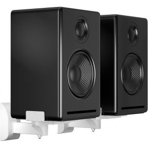 Support De Montage Mural Pour Haut-Parleur &Agrave; &Eacute;tag&egrave;re &Agrave; Double Serrage Pour Les Grands Haut-Parleurs Surround, Jusqu'&Agrave; 30Kgs Blanc Spm201Xlw - Neuf