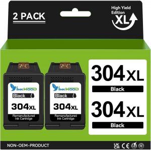 Remanufactur&eacute;es 304XL Cartouche Encre pour HP 304 XL Noir pour HP Envy 5000 5010 5020 5030 5032 Deskjet 2620 2622 2630 2632 2633 2634 3700 3720 3730 3733 3735 3750 3760 3762 3764 Imprimante - Neuf