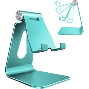 acdsgd-Support de t&eacute;l&eacute;phone portable r&eacute;glable, support de t&eacute;l&eacute;phone, station d'accueil, support de bureau en aluminium compatible avec t&eacute;l&eacute;phone 13, 12, 11 Xs Max 8, tous les t&eacute;l&eacute;phones, vert menthe - Neuf