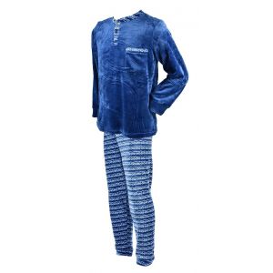 Pyjama Homme Polaire Eco 2545 Bleu - Neuf