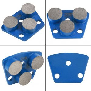 Disque de meulage diamante trapezoidal pour beton, grain 200 (3 trous, 3 dents rondes) - Neuf