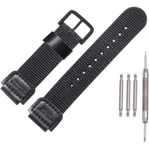Kal-Bracelet De Rechange En Nylon De 18 Mm Pour Montre Casio Ae1200wh Ae-1000 Sgw-300h/400 W-735 Prg270 - Neuf